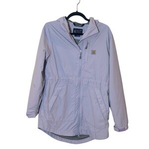 Carhartt Women's Lavender Purple Rain Defender Long Length Hooded Jacket Size S